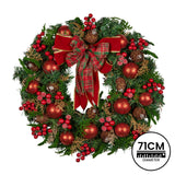 Christabelle 71cm Christmas Wreath Berries & Baubles