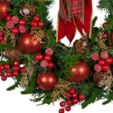 Christabelle 71cm Christmas Wreath Berries & Baubles