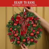 Christabelle 71cm Christmas Wreath Berries & Baubles