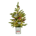 65cm Christmas Tree with Lights in Tin Pot