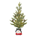 55cm Christmas Tree with Lights in Snowman Pot