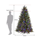 2.3M Bergen Fir Multicolour Pre-Lit Christmas Tree