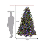 2.3M Bergen Fir Multicolour Pre-Lit Christmas Tree