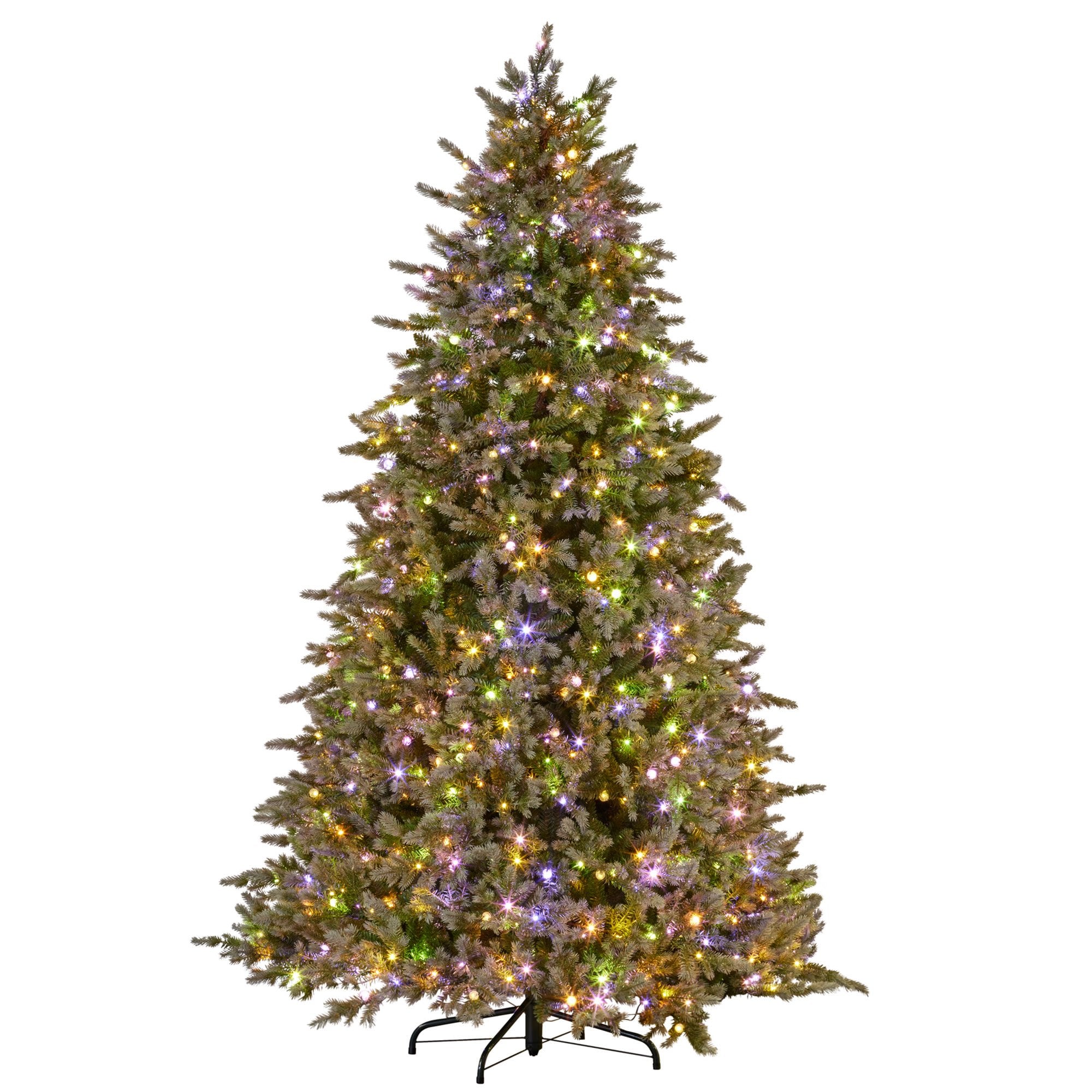2.3M Bergen Fir Multicolour Pre-Lit Christmas Tree