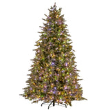 2.3M Bergen Fir Multicolour Pre-Lit Christmas Tree