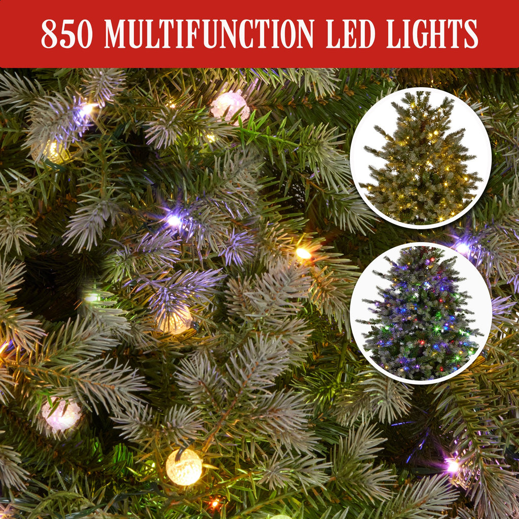 2.3M Bergen Fir Multicolour Pre-Lit Christmas Tree