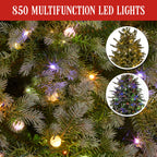 2.3M Bergen Fir Multicolour Pre-Lit Christmas Tree