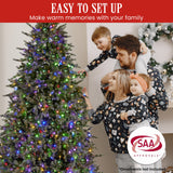 2.3M Bergen Fir Multicolour Pre-Lit Christmas Tree