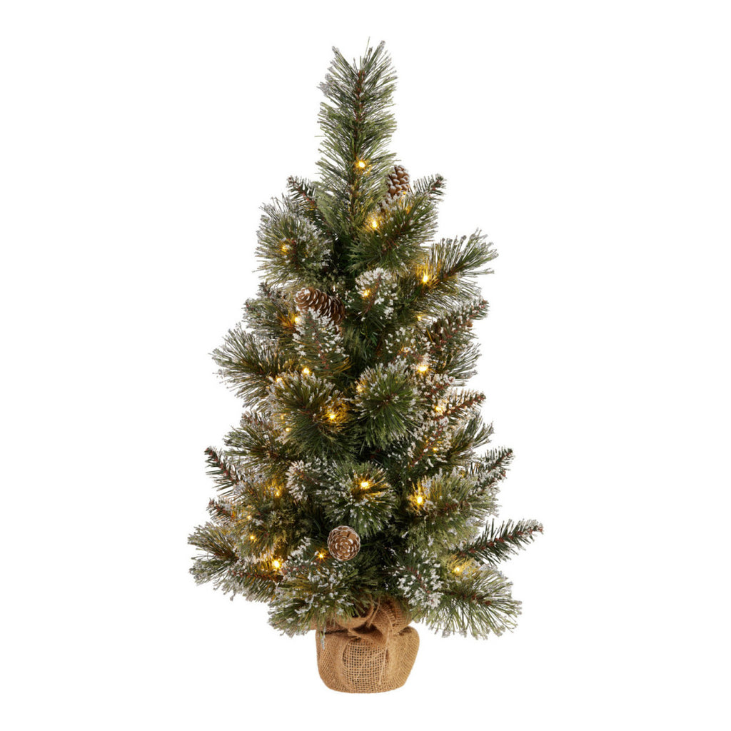 Christabelle 2ft Christmas Tree with LED Lights - Potted Cashmere
