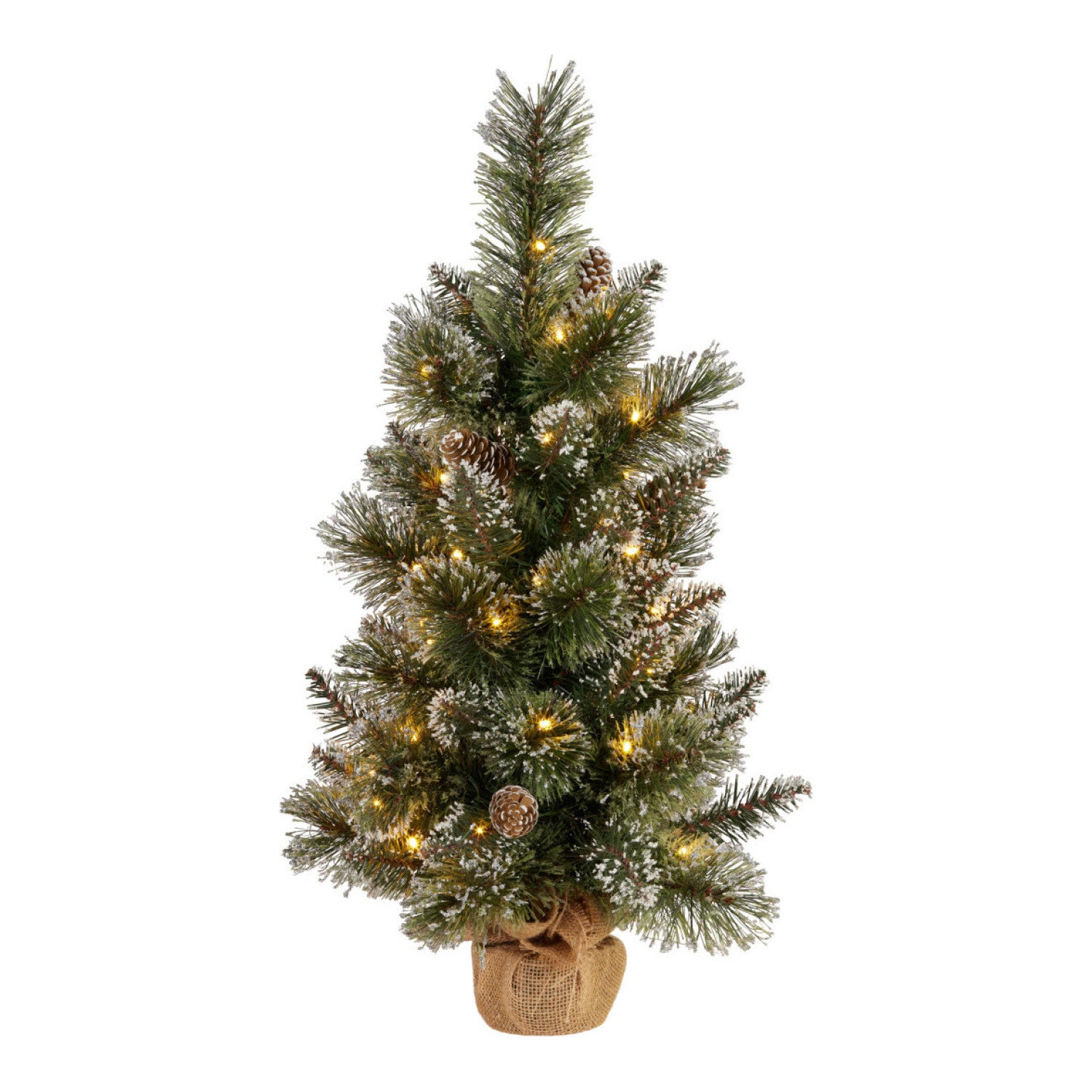Christabelle 2ft Christmas Tree with LED Lights - Potted Cashmere