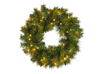 Christmas Wreath with Lights - 61cm Eastern Pine