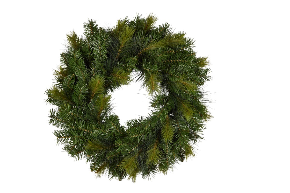 Christmas Wreath with Lights - 61cm Eastern Pine
