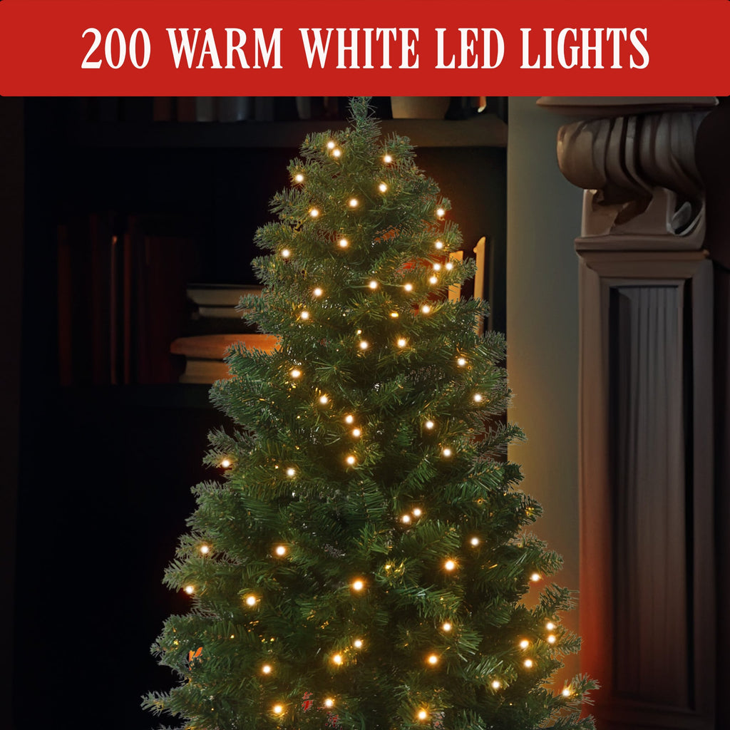 Christabelle 137cm Pine Slimline Christmas Tree with LED Lights