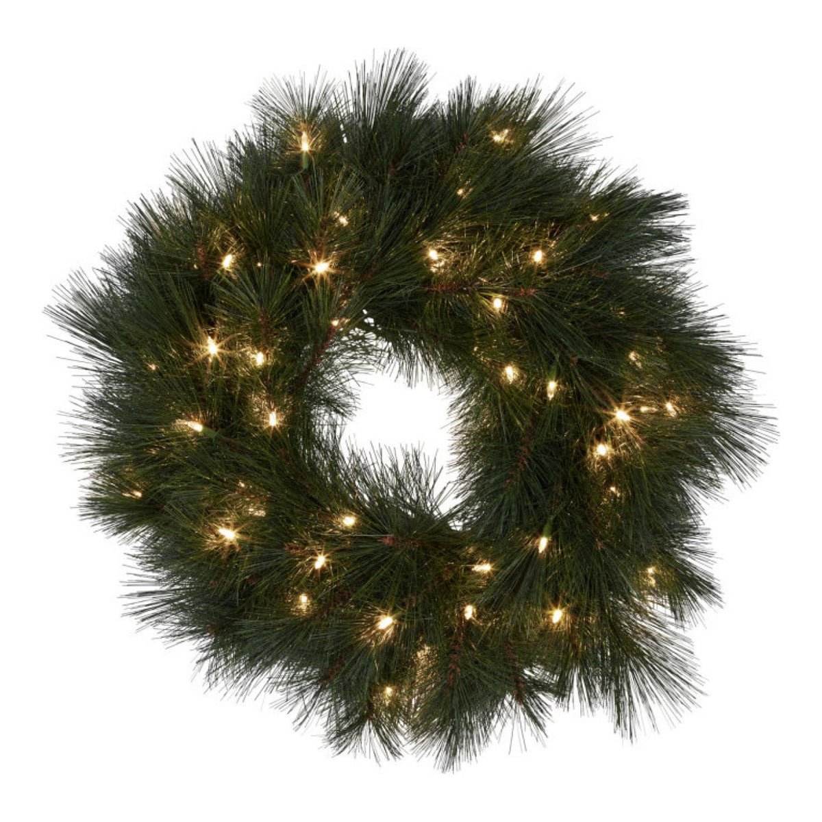 Christabelle 61cm Christmas Wreath Long Needle with LED Lights Front Door Decoration Ornament