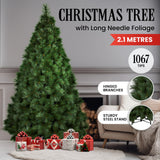 2.1m Needle Green Pine Christmas Tree