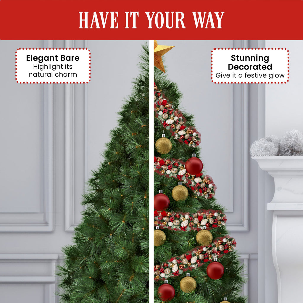 2.1m Needle Green Pine Christmas Tree