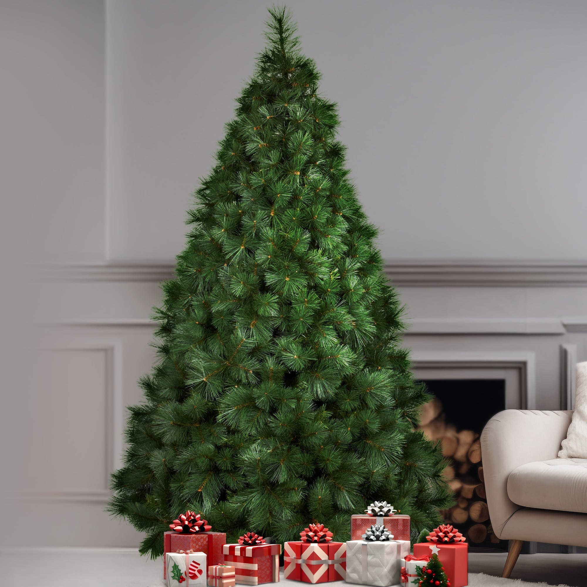 2.1m Needle Green Pine Christmas Tree