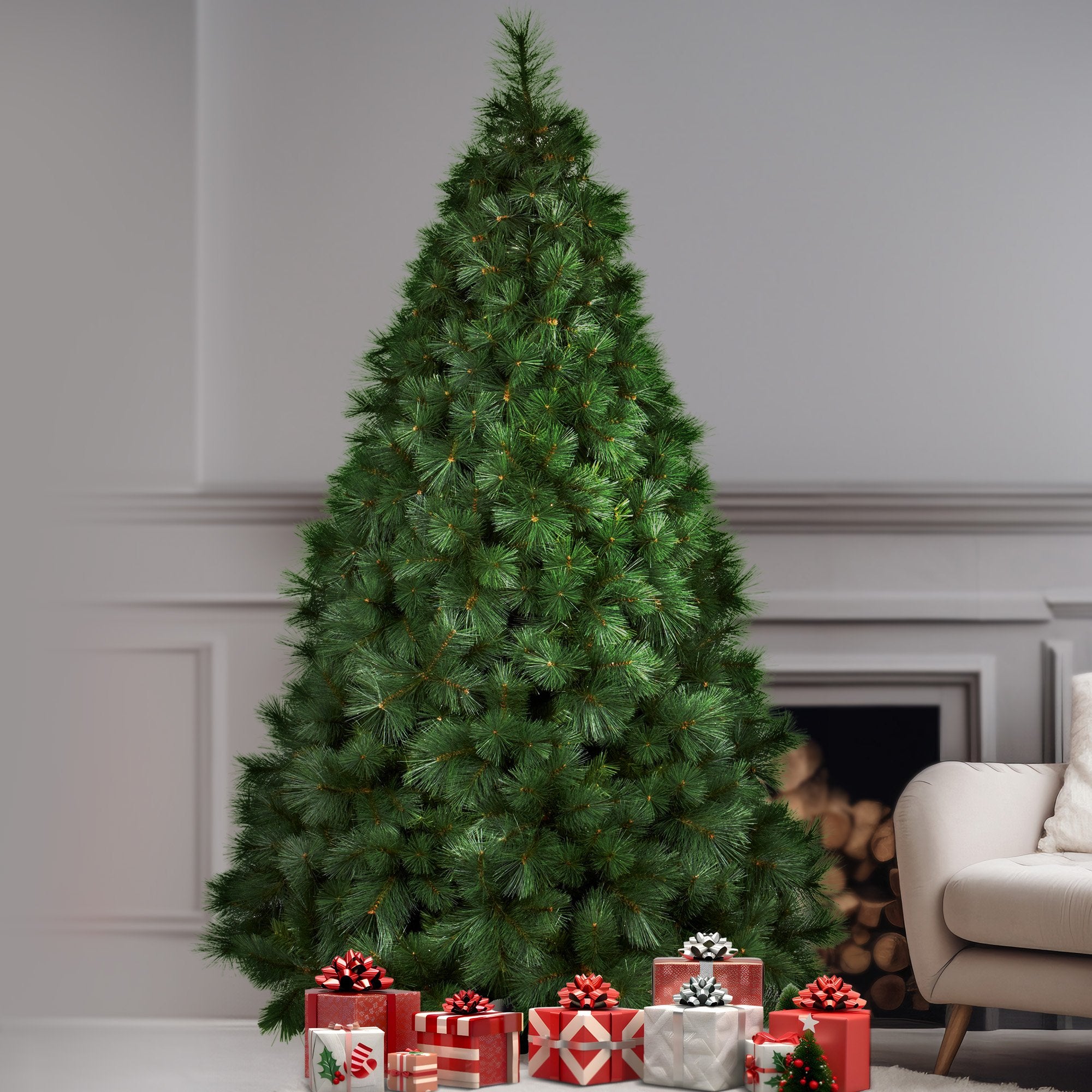2.1m Needle Green Pine Christmas Tree