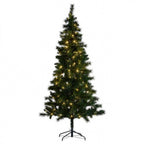 Christabelle 1.8m 6ft Lakeland Pine Christmas Tree Pre Lit Multi Function LED Artificial Indoor Xmas Decor Home