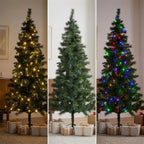 Christabelle 1.8m 6ft Lakeland Pine Christmas Tree Pre Lit Multi Function LED Artificial Indoor Xmas Decor Home