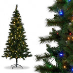 Christabelle 1.8m 6ft Lakeland Pine Christmas Tree Pre Lit Multi Function LED Artificial Indoor Xmas Decor Home