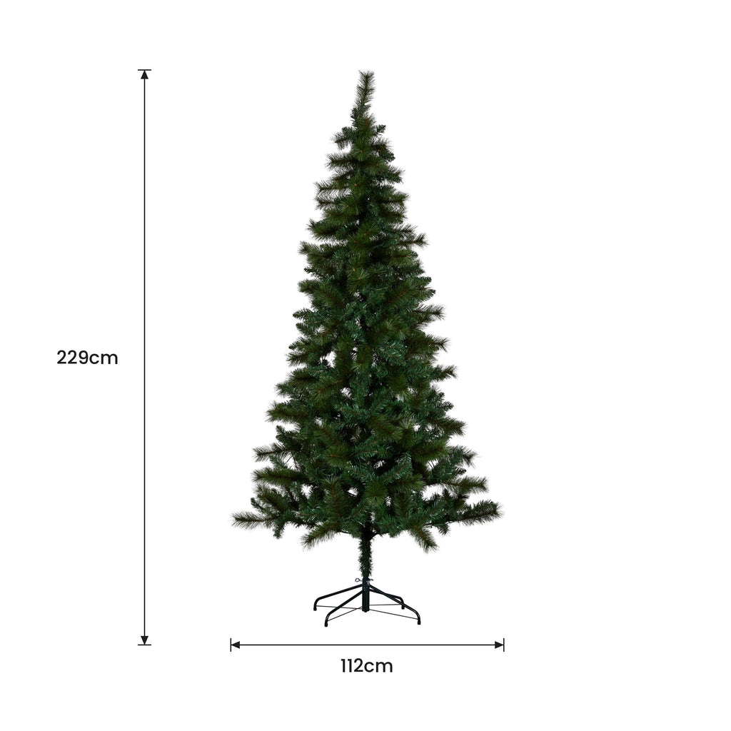 Christabelle 2.3m 7.5ft Lakeland Pine Christmas Tree Pre Lit Multi Function LED Artificial Indoor Xmas Decor Home