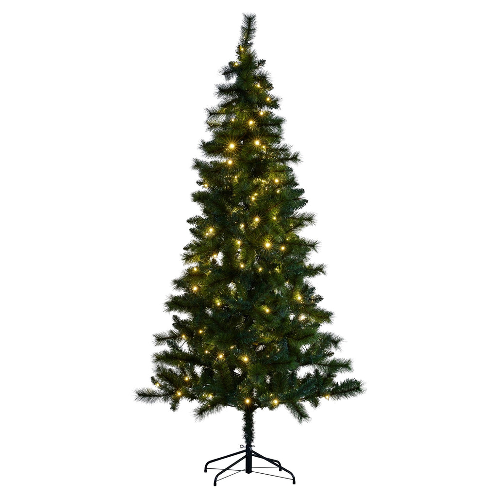 Christabelle 2.3m 7.5ft Lakeland Pine Christmas Tree Pre Lit Multi Function LED Artificial Indoor Xmas Decor Home