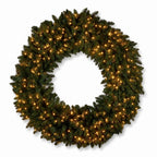 Christabelle 1.52m Nordic Pine Christmas Wreath Pre Lit White LED Large Statement Front Door Xmas Decoration Home