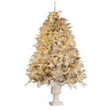 Christabelle 2.3m Christmas Tree Potted Alpine Fir with Pre Lit Multi-Colour LED Lights