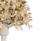 Christabelle 2.3m Christmas Tree Potted Alpine Fir with Pre Lit Multi-Colour LED Lights