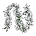 Snowy Atica Pre-Lit Christmas Garland - 274cm