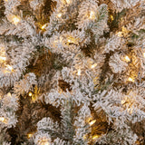 2.3M Christmas Tree with Lights- Snowy Norwegian Slimline