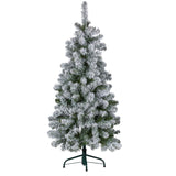 4.5fft - (137cm) Snowy Slimline Christmas Tree with Lights
