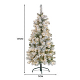 4.5fft - (137cm) Snowy Slimline Christmas Tree with Lights