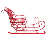 Christmas Sleigh with Red Finish- Metal 150cm