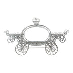258cm Silver and White Metal Pumpkin Carriage