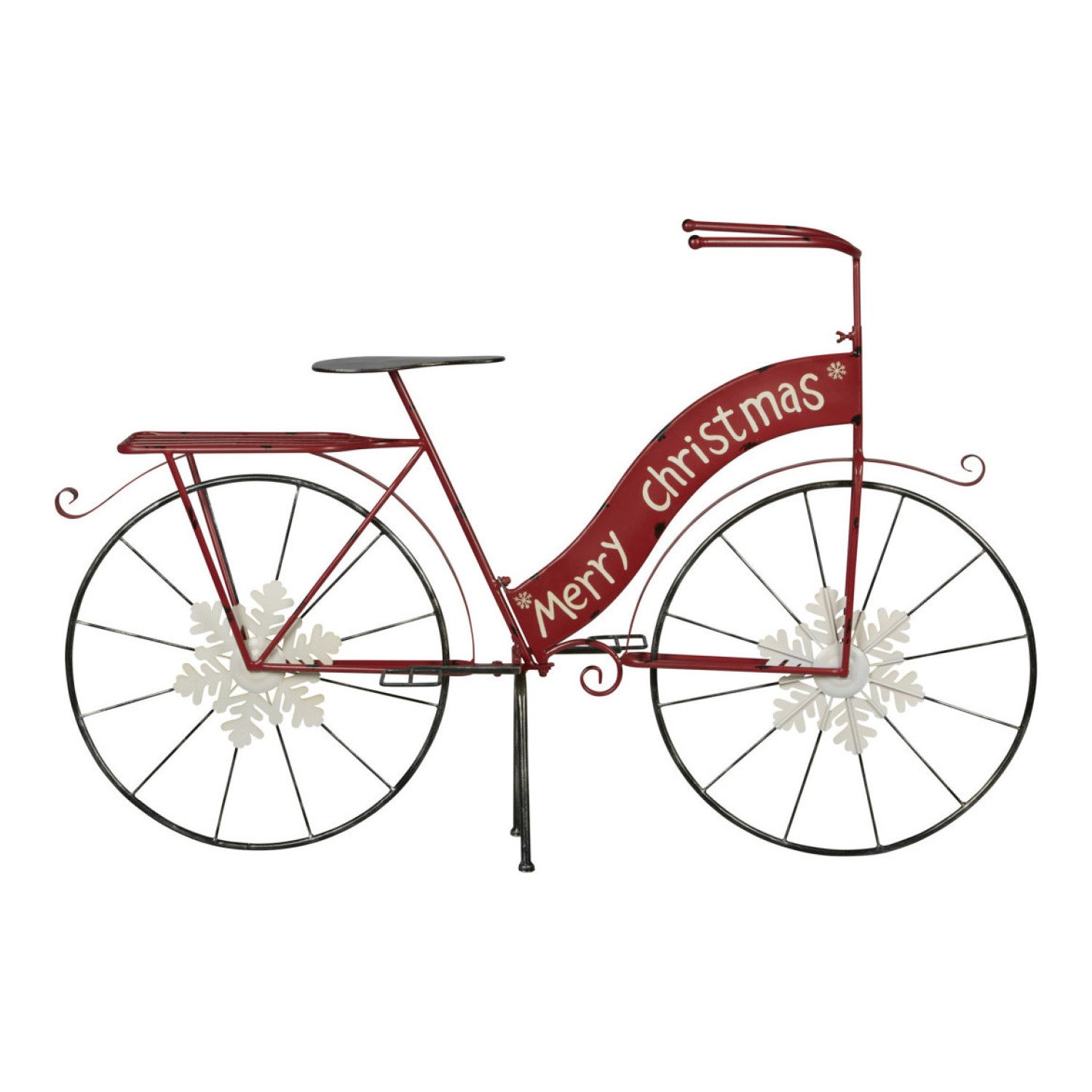 Christabelle 137cm Red Metal Christmas Display Bike