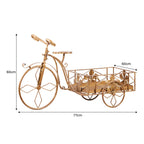 Antique Gold Bicycle Display Metal Christmas Decor