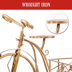 Antique Gold Bicycle Display Metal Christmas Decor