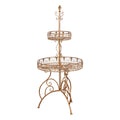 Antique Gold 2-Tier Metal Display Stand
