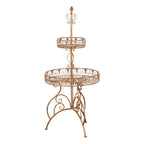 Antique Gold 2-Tier Metal Display Stand