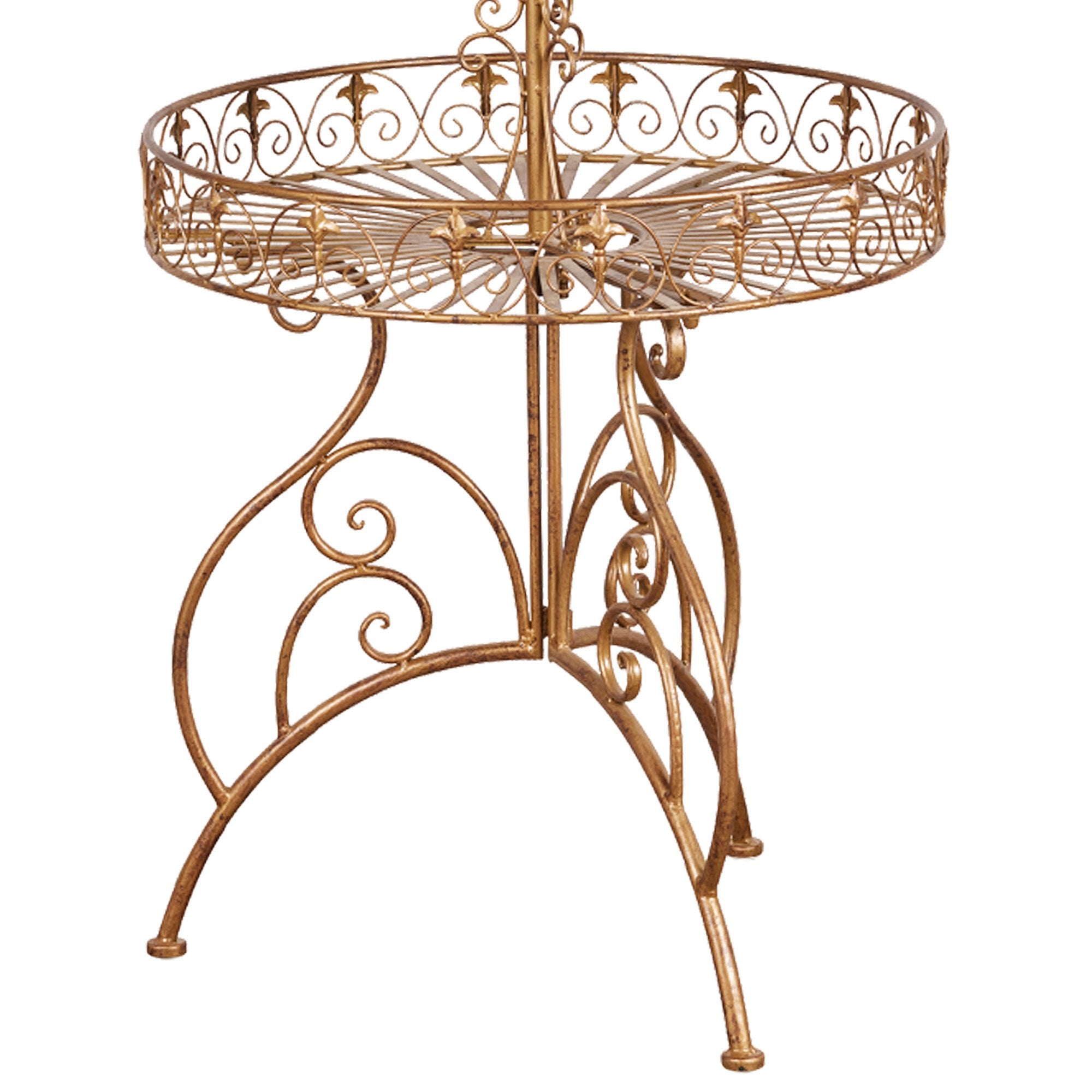 Antique Gold 2-Tier Metal Display Stand
