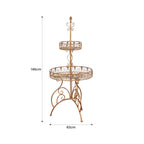 Antique Gold 2-Tier Metal Display Stand