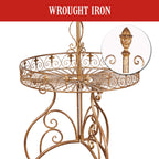 Antique Gold 2-Tier Metal Display Stand