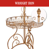 Antique Gold 2-Tier Metal Display Stand