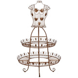 Antique Gold 2-Tier Metal Mannequin Display Stand