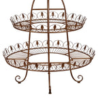 Antique Gold 2-Tier Metal Mannequin Display Stand