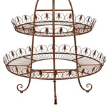 Antique Gold 2-Tier Metal Mannequin Display Stand