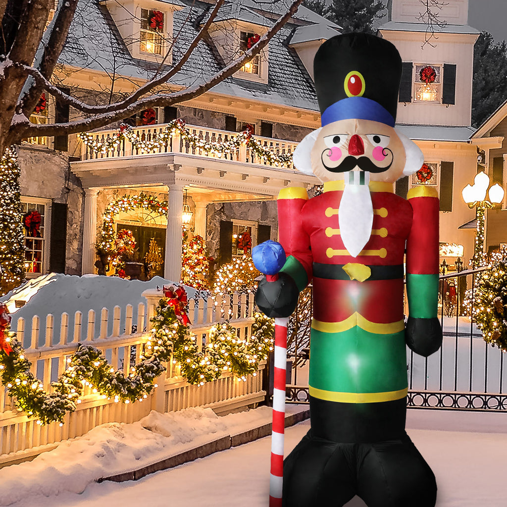 Inflatable Christmas Decorations Nutcracker 2.4M LED Lights
