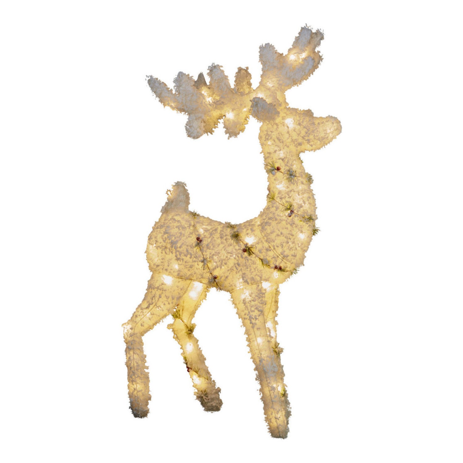 120cm Snowy Christmas Reindeer with Lights